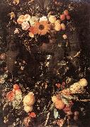 HEEM, Jan Davidsz. de Fruit and Flower Still-life dg oil